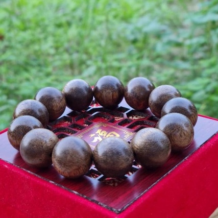 Vòng Tay Trầm Hương Cao Cấp Hạt Tròn Đơn - Trầm Tốc Tự Nhiên - Vòng Tay Phong Thủy - Size Nam 14ly 16ly 18ly