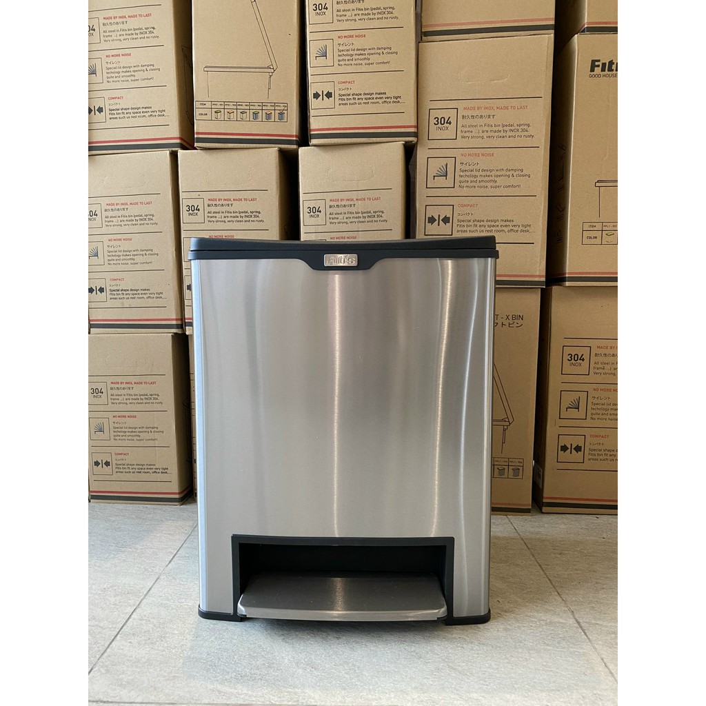 Thùng Rác Fitis Mega Đạp Chân 26 Lít