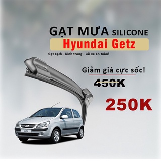 Gạt Mưa Cho Xe Hyundai GETZ  - Thân Mềm Lưỡi Silicon - Tiêu Chuẩn - Siêu Sạch - Siêu Bền