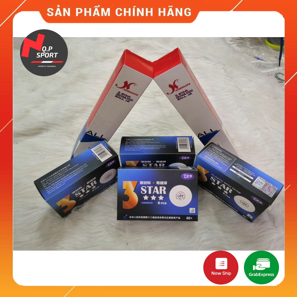 (Chính Hãng) Quả Bóng Bàn 3 STAR, XUSHAOFA Pro 40+ Tiêu Chuẩn Thi Đấu Hàng Đầu Cao Cấp  | Hộp 6 Quả