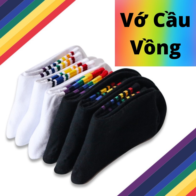 Vớ Sọc Cầu Vồng Tất Ulzzang Rainbow