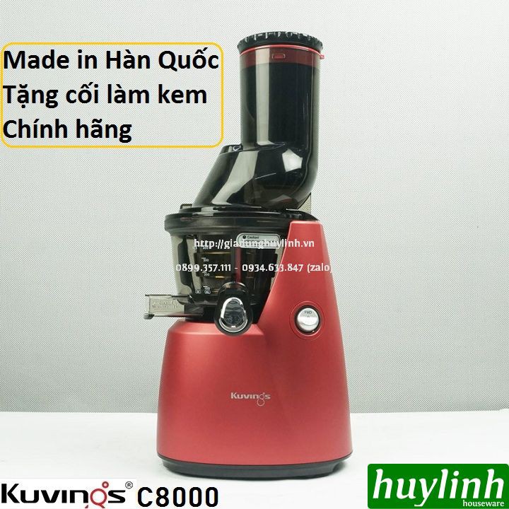 [Mã ELHAMS5 giảm 6% đơn 300K] Máy ép trái cây chậm Kuvings C8000 (model mới) - Made in Hàn Quốc - Tặng cối làm kem