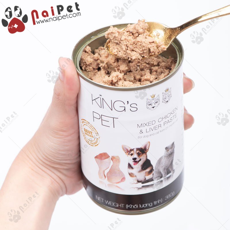 Pate Hỗn Hợp King’s Pet Cho Chó Mèo Lon 380g
