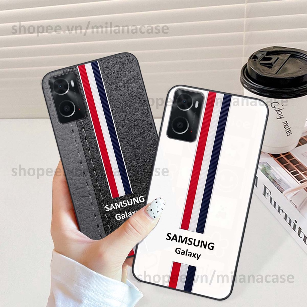Ốp Oppo A76 in giả da phong cách thể thao, cá tính, thời trang