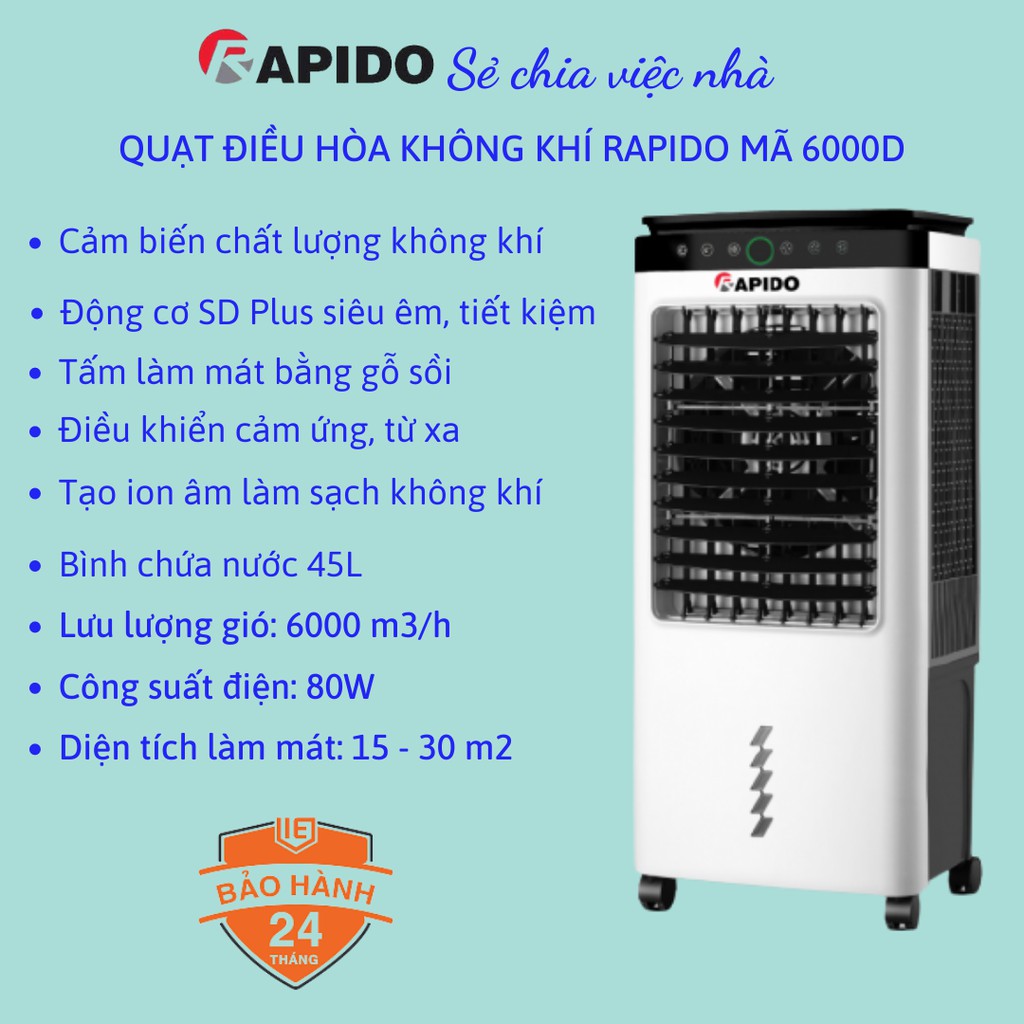 Quạt điều hòa không khí Rapiod 6000D