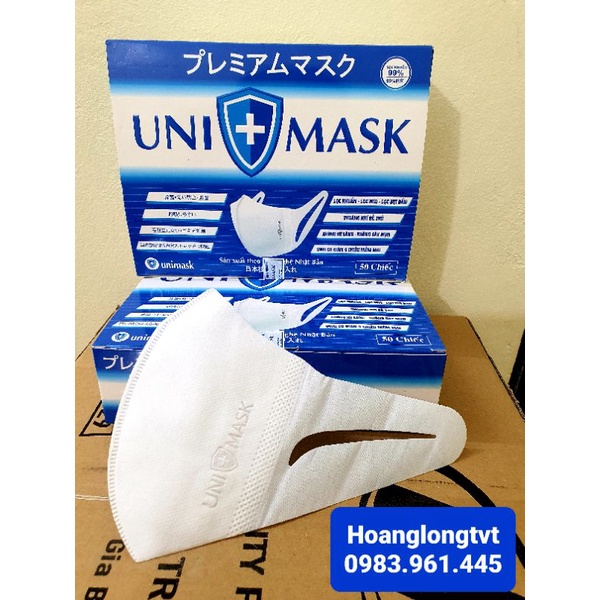 Hộp 50 chiếc Khẩu Trang 3D Mask UNIMASK (3D UNIMASK)