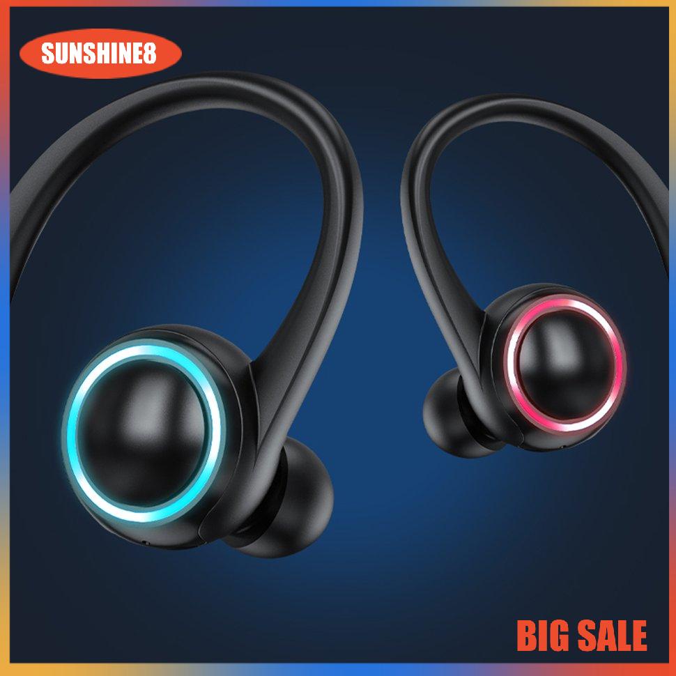 【SUN】Wireless Earhook Earphone Touch Stereo Headphone V5.0 Sports Headphones
