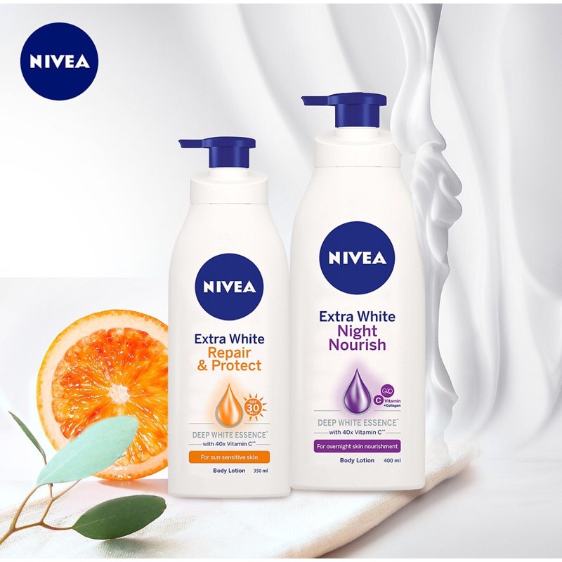 Combo 2 chai dưỡng thể NIVEA ngày 350ml và đêm 400ml ( chính hãng)