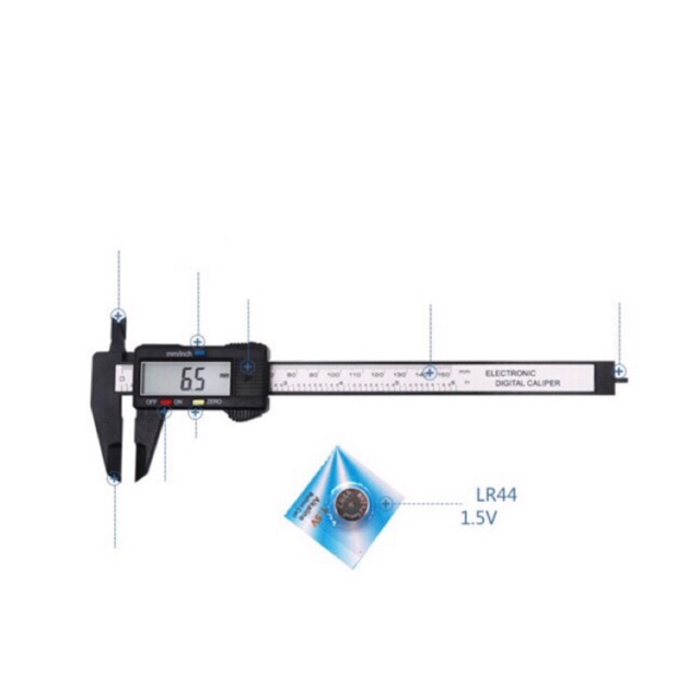 Thước kẹp Venrnier Caliper bằng nhựa (0-150mm)