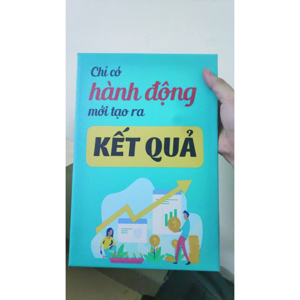Tranh tạo động lực canvas trang trí văn phòng dễ dàng treo bởi đinh ba chân tặng kèm