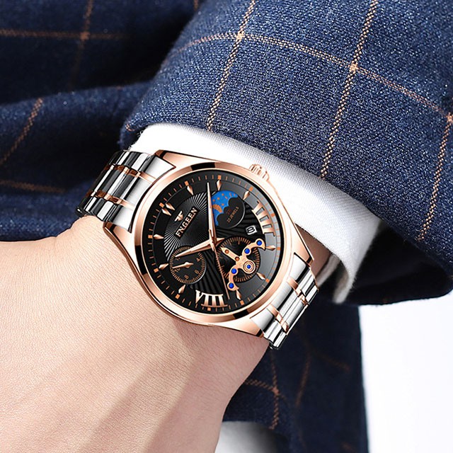 Đồng hồ nam - Đồng hồ nam mẫu mới 2021 đẹp chính hãng FNGEEN dây thép không thấm nước cao cấp 5606 - RUBY STORE | BigBuy360 - bigbuy360.vn