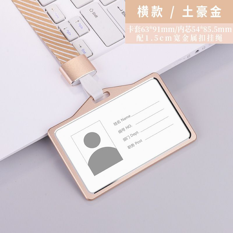 THẺ ĐEO BẢNG TÊN KIM LOẠI - NGANG