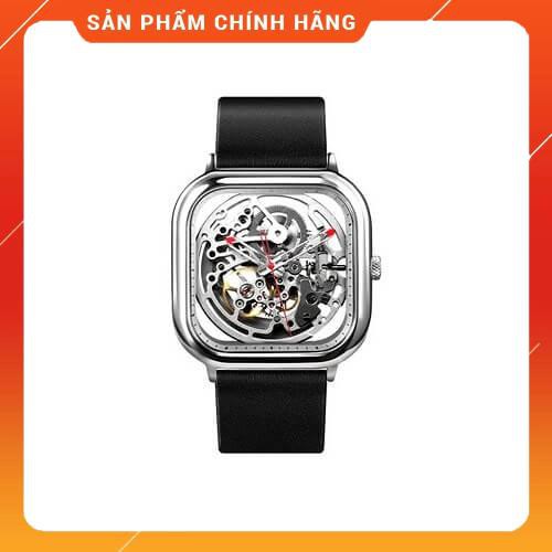 Đồng hồ Nam Xiaomi Ciga Design màu Bạc Full Hollow (Phiên bản 2 dây đeo) 1 dây kim loại, 1 dây da