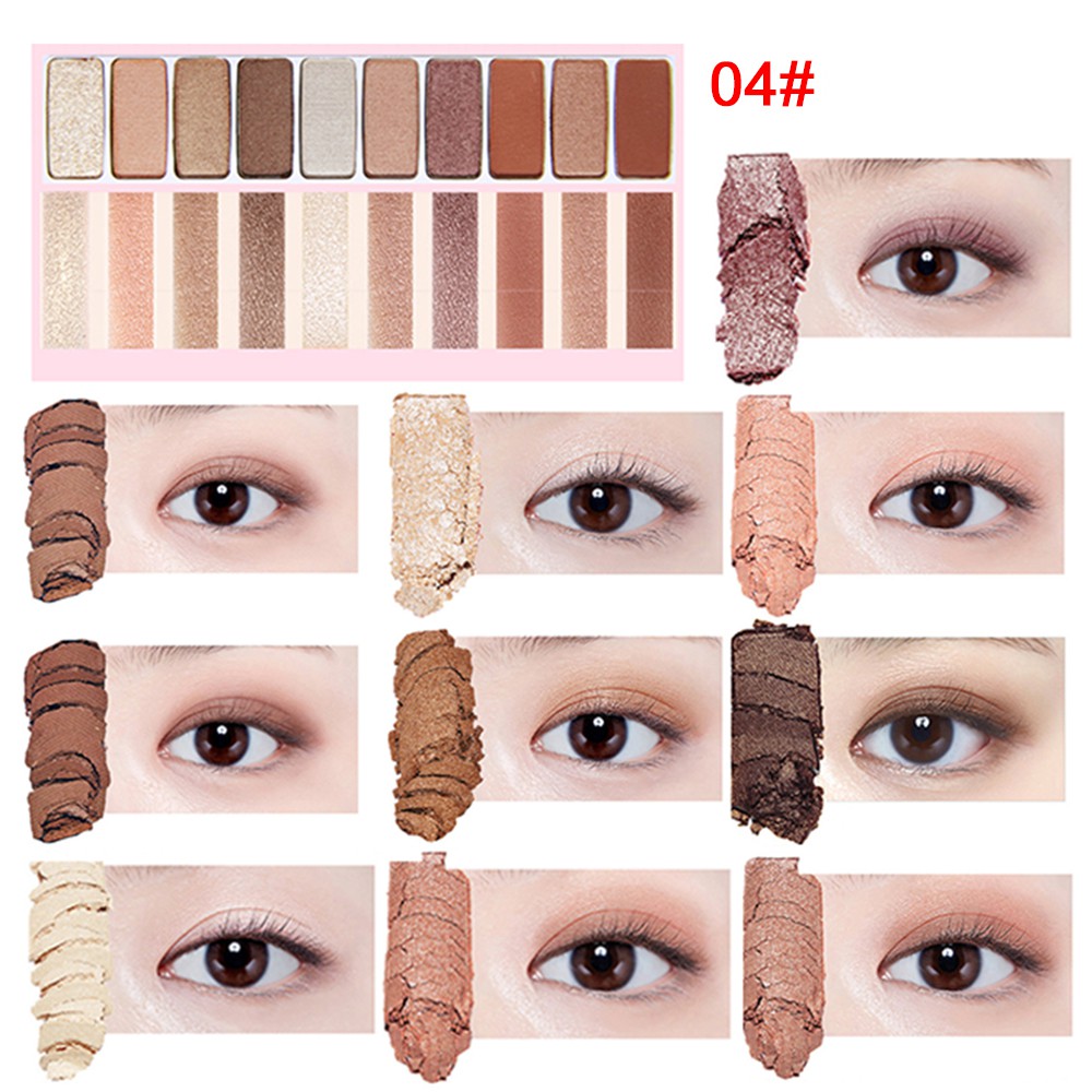 ☀☀☀ (Hàng Mới Về) Bảng Phấn Mắt 10 Màu Lì Và Ánh Ngọc Trai Tông Đất Lâu Trôi ☝☝☝ | BigBuy360 - bigbuy360.vn