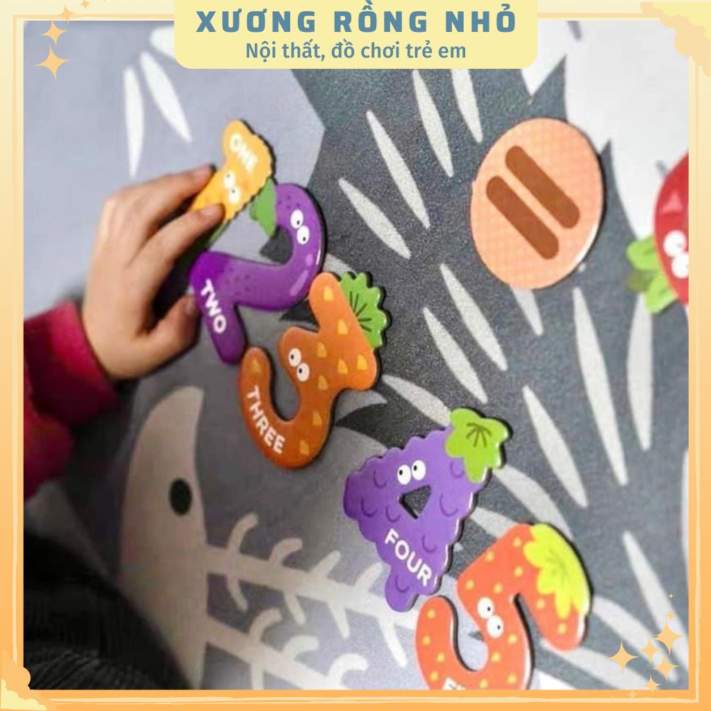 [Chính Hãng] Bộ số và chữ cái nam châm Mideer, Number Magnets gồm 26 miếng, đồ chơi nam châm học số và phép tính