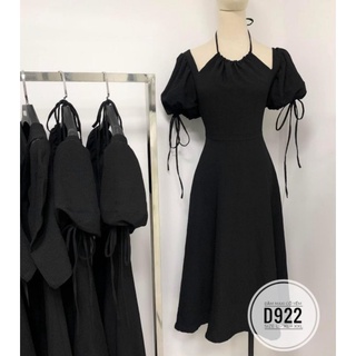 ĐẦM MAXI CỘT NƠ CỔ YẾM