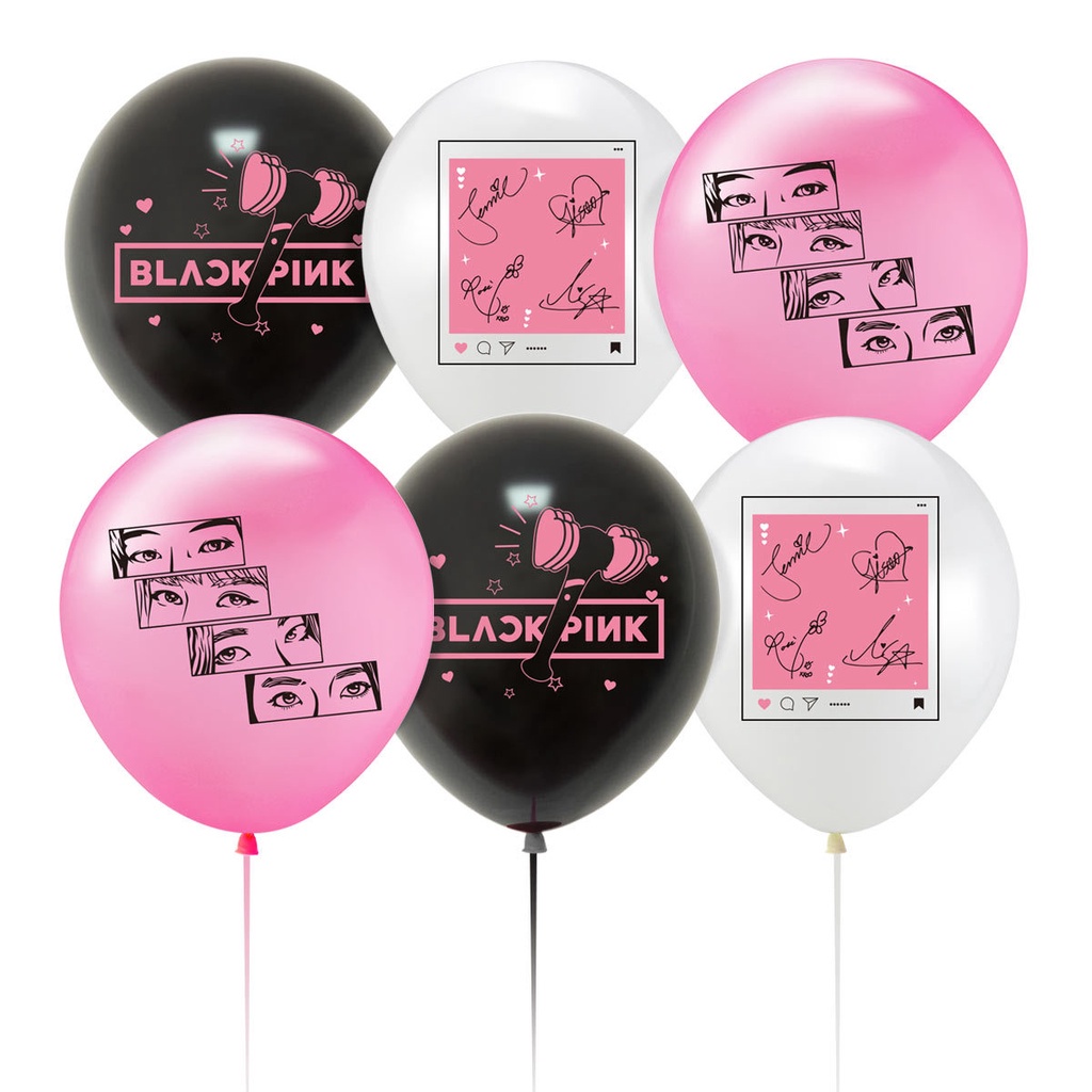Mới Set Phụ Kiện Trang Trí Tiệc Sinh Nhật Chủ Đề BLACKPINK