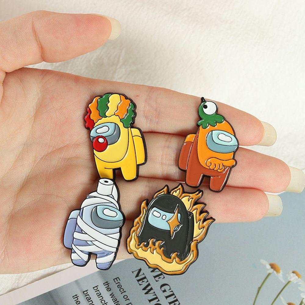 ROSE Trâm Cài Áo Tráng Men Hình Vui Nhộn