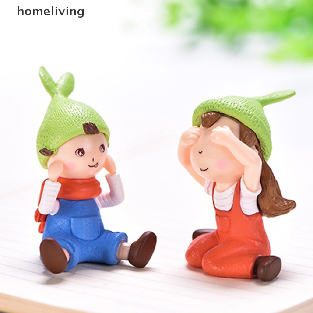 Tượng hình bé gái nhỏ cổ tích đáng yêu dành cho trang trí sân vườn tiểu cảnh thủ công làm quà tặng