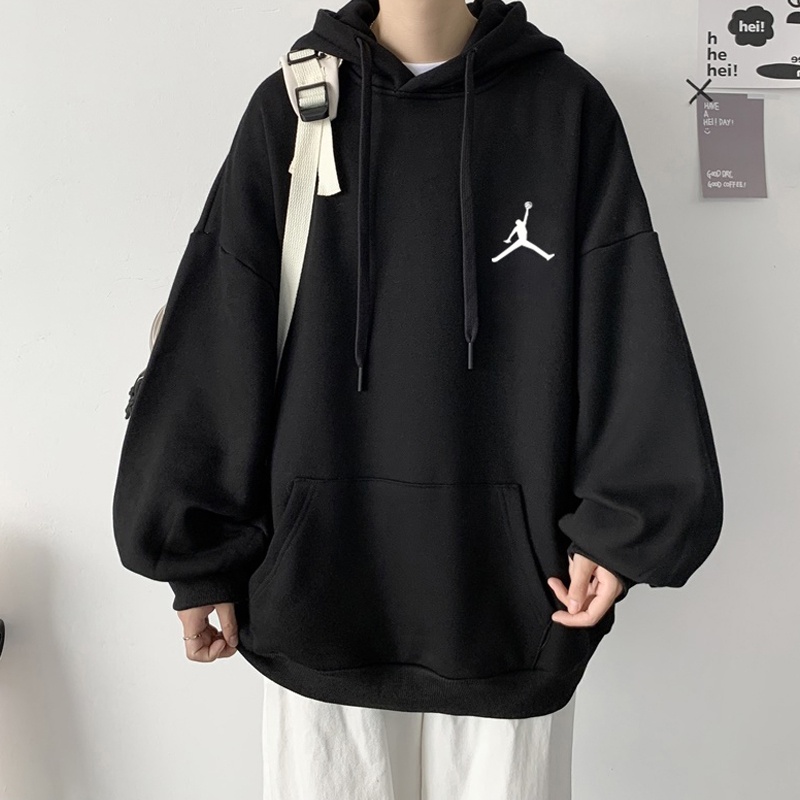 Áo Hoodie dài tay màu sắc đơn giản thoải mái cho nam size M-3XL