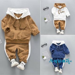 Bộ áo tay dài có nón + quần dài phong cách đáng yêu thời trang cho trẻ em