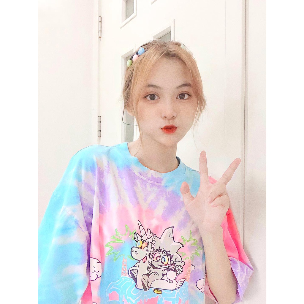 Áo thun BoBui BeBiBo loang màu chuẩn REAL full tag túi