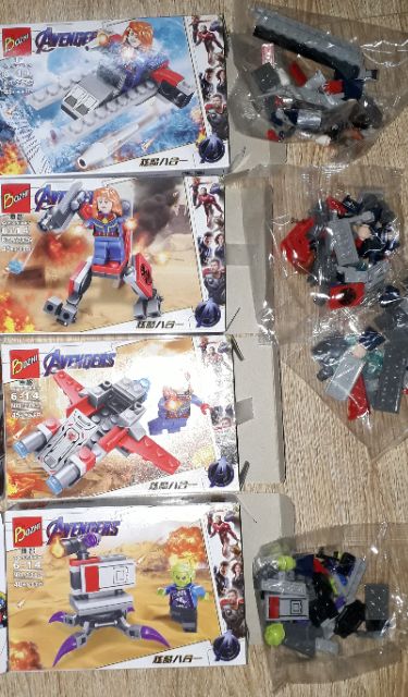 Lắp ráp 1 hộp Lego_AVengers 336 có nhiều chi tiết bằng nhựa ABS