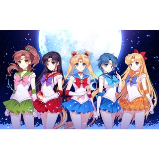 Poster A5 dán tường Anime, decal 15x21 trang trí có keo Sailor Moon Wallpapers - Mẫu 2