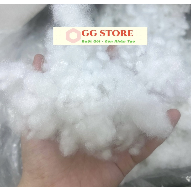 Bông Gòn bi loại tốt hàng việt nam mềm , trắng dùng nhồi gối , sản phẩm handmade, gấu bông, sản phẩm bằng len 1kg