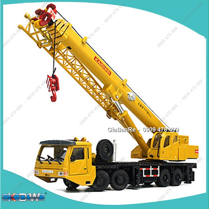 Mô Hình Sắt Xe Cẩu Hạng Nặng 4 Tầng Nâng Cẩu Kéo Cao 97cm Tỉ Lệ 1:50 - Kdw - 9920