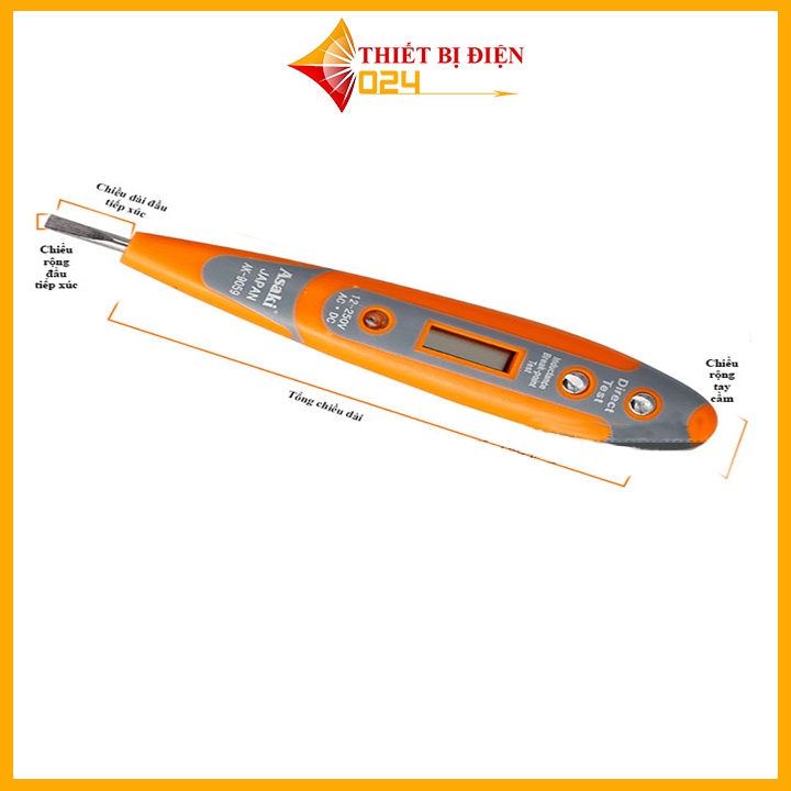 Bút thử điện Asaki AK-9059 hiển thị màn hình điện tử cao cấp