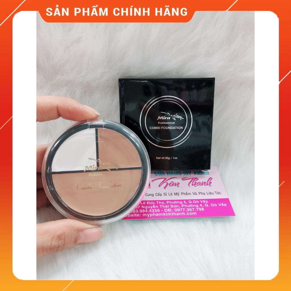 Kem Tạo Khối/ Che Khuyết Điểm 3 Ô MIRA Profesional Combi Foundation