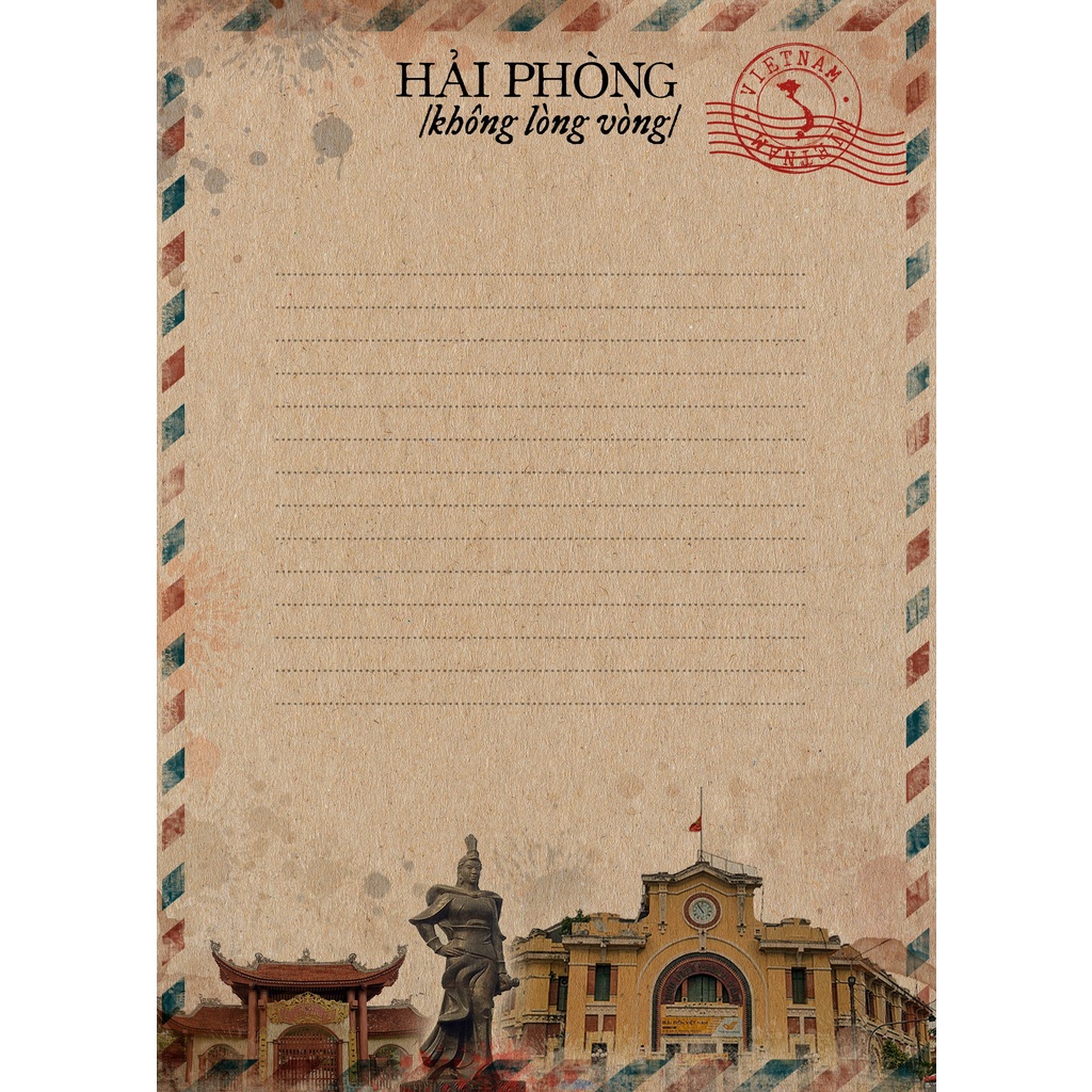 Sạp bán lẻ 1 lá thư, nhiều mẫu để bạn chọn lựa, size a5 tiện dụng, gam màu nâu vintage