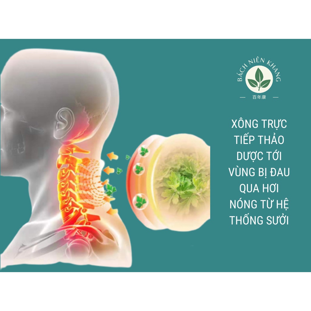 Thảm ngải cứu, Gối ngải cứu 18 loại thảo dược cắm điện Bách Niên Khang tạo cảm giác thư thái