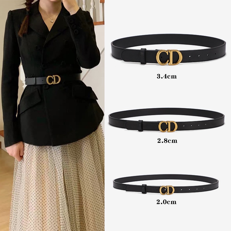 Thắt lưng da màu sáng đơn giản thời trang Hàn Quốc cho nữ