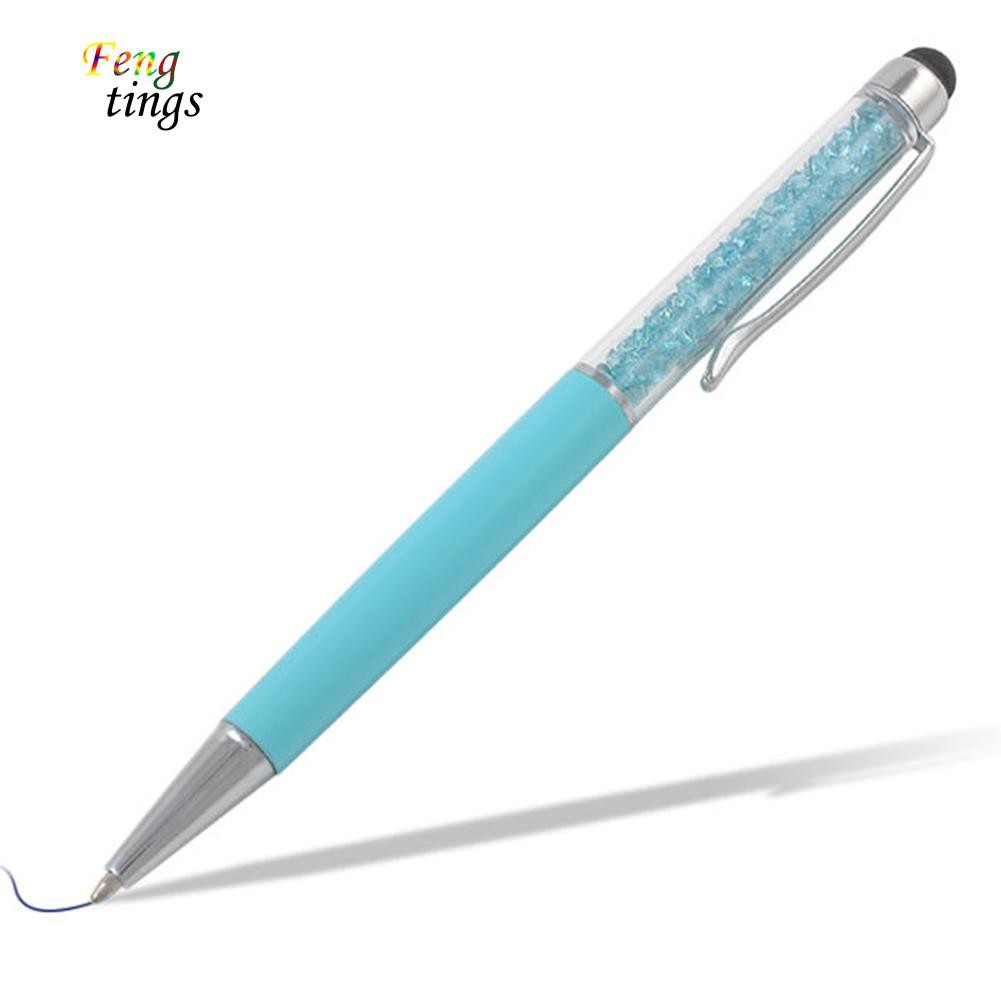 ✌ FT ✌ 2 in 1 Rhinestone Writing Stylus Touch Screen Ballpoint Pen for iPhone Tablet