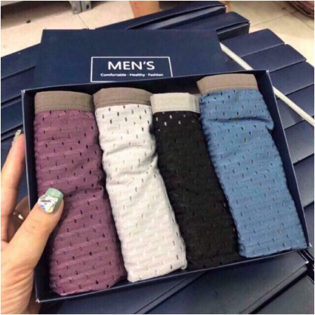 HÓT- Hộp 4 SỊP ĐÙI NAM thông hơi MEN mát lịm