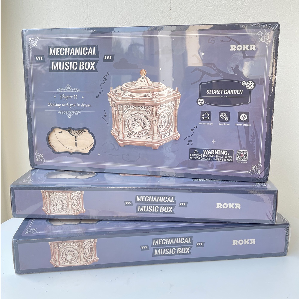 Đồ chơi gỗ thông minh trẻ em, Hộp Nhạc Gỗ Lắp Ráp Mô Hình 3D DIY - Secret Garden- Quà tặng sinh nhật giáng sinh