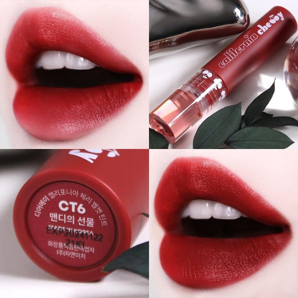 [NEW] Son Kem Lì, Lên Màu Chuẩn Dearmay California Cherry Velvet Tint 4.4g