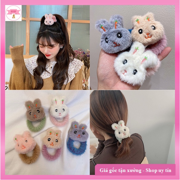 Dây Cột Tóc Hình Thỏ Xinh Xắn Phong Cách Hàn Quốc Cho Nữ
