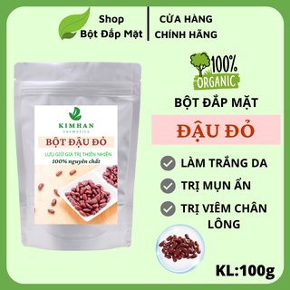 100g Bột đắp mặt nạ bột đậu đỏ hữu cơ làm đẹp nguyên chất thiên nhiên organic
