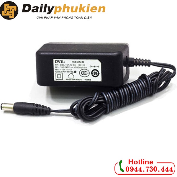 Adapter nguồn DVE 12V 1A chất lượng dailyphukien