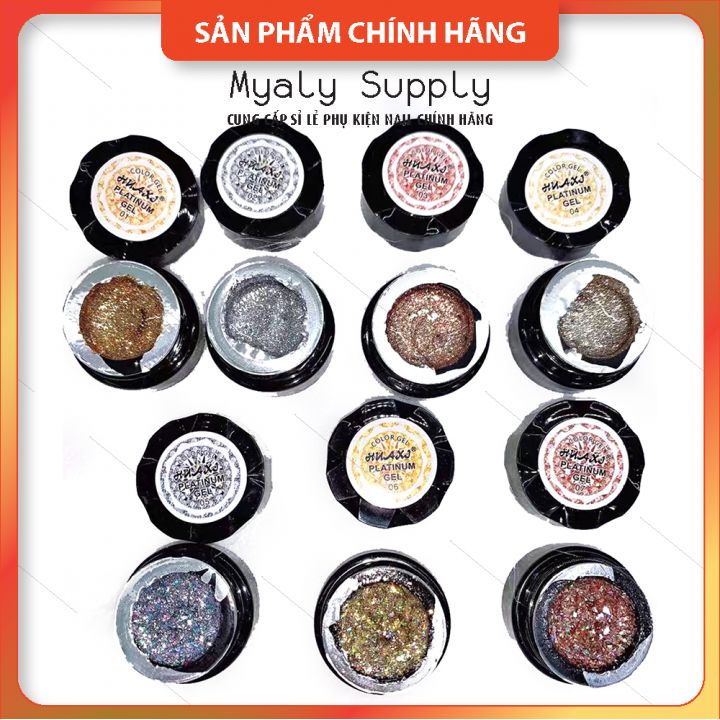 Gel Nhũ Nail Siêu Sáng, Gel Nhũ Viền Đặc Huaxi Platinum