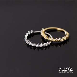 Nhẫn bạc 925 CAO CẤP hình vương miện đính đá của nữ - Made Twinkle Silver