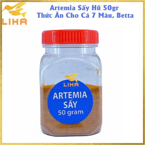 Artemia Sấy 50gr Bột Ăn Trực Tiếp (Không Cần Ấp Nở) - Thức Ăn Cho Cá 7 Màu, Betta