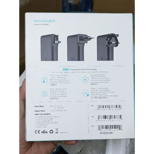 Sạc Dự Phòng 2in1 Ravpower RP-PB066 10000mAh