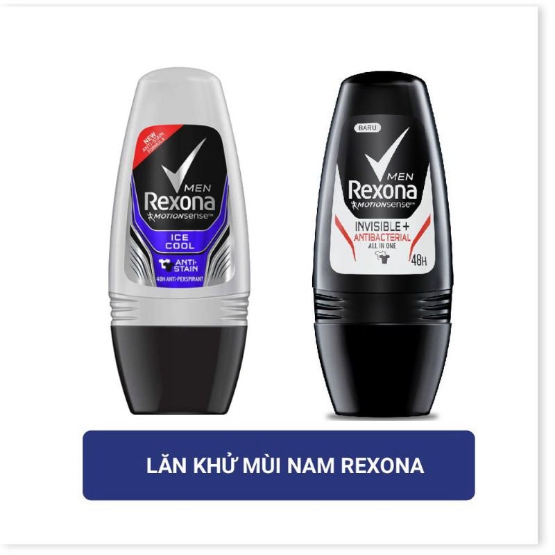 Lăn khử mùi Rexona Men ice cool/ Invisible antibacterial 45ml