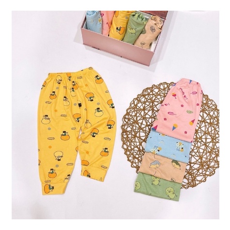 Quần dài trẻ em bé trai bé gái xuất dư size đại đi học peptit thun lạnh siêu mát siêu dễ thương