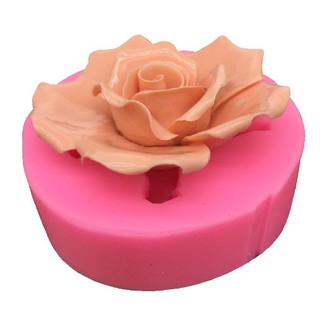 Khuôn silicon làm rau câu làm bánh 4d mẫu hoa hồng nở mỏng đại
