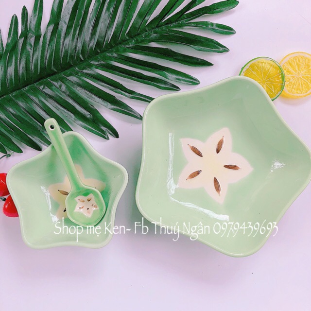 Set bát sứ khế xanh